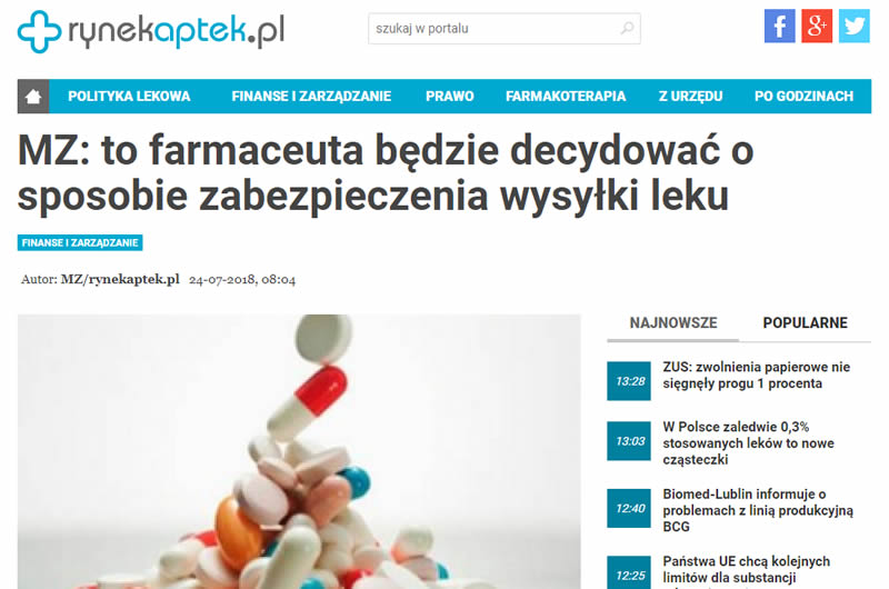 Media: Rynek Aptek o spotkaniu w Ministerstwie Zdrowia