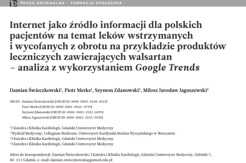 Badanie – Internet jako źródło informacji dla polskich pacjentów