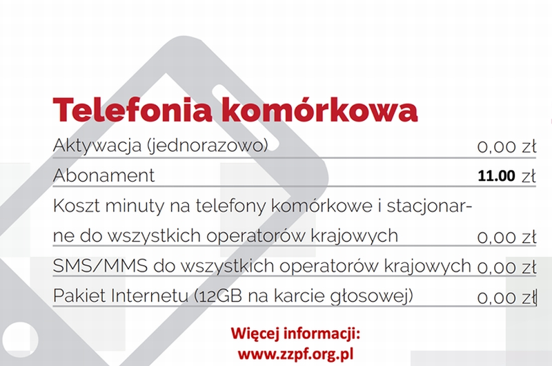 Tani abonament telefoniczny dla członków ZZPF!