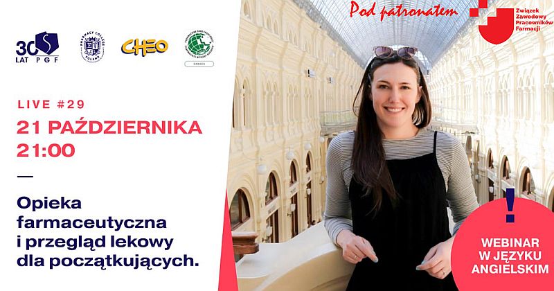 WEBINAR W JĘZYKU ANGIELSKIM – WEBINAR IN ENGLISH: „Pharmaceutical Care and Medication Use Review”
