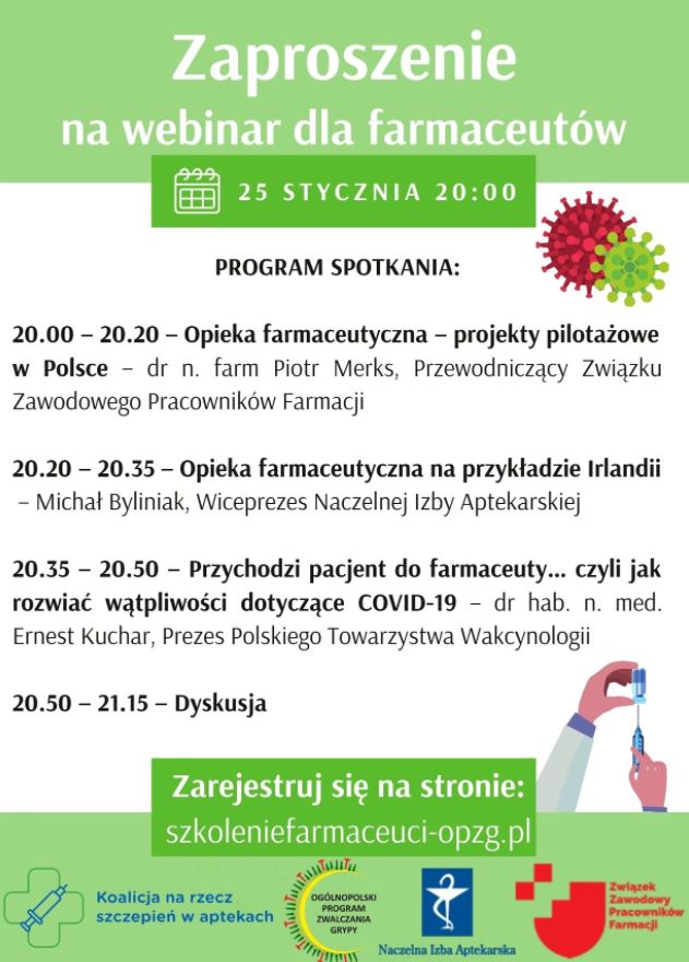 Zaproszenie na webinarium dla farmaceutów