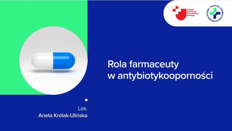 Zapraszamy do obejrzenia materiału szkoleniowego dot. roli farmaceuta w walce z AMR