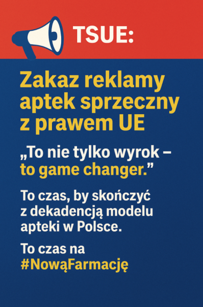 Przełomowy wyrok TSUE: Zakaz reklamy aptek niezgodny z prawem UE!