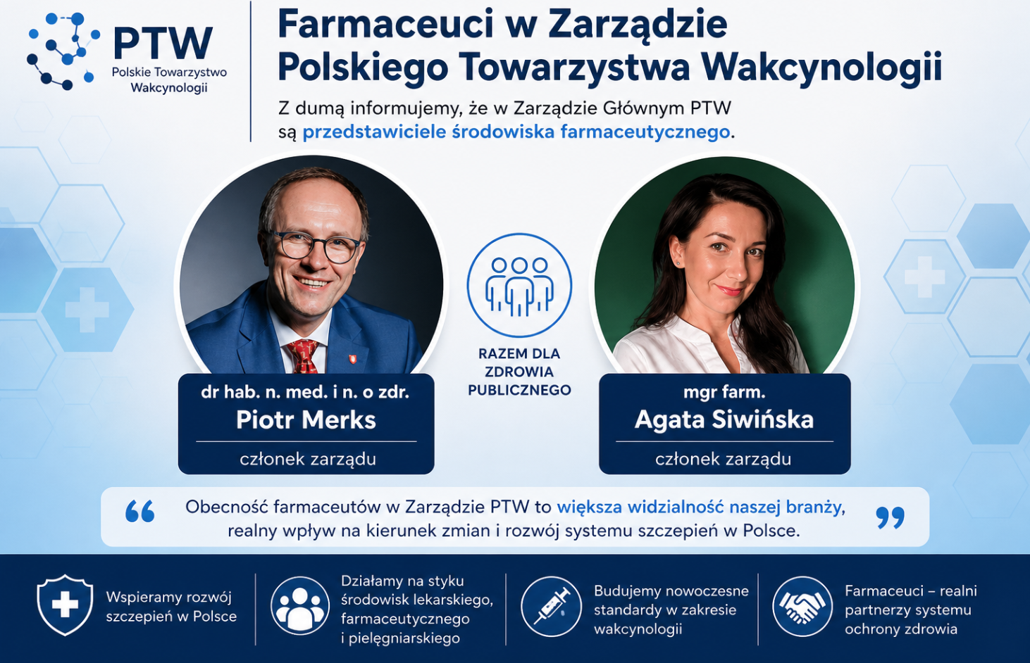 Read more about the article Przewodniczący ZZPF w Zarządzie Polskiego Towarzystwa Wakcynologii