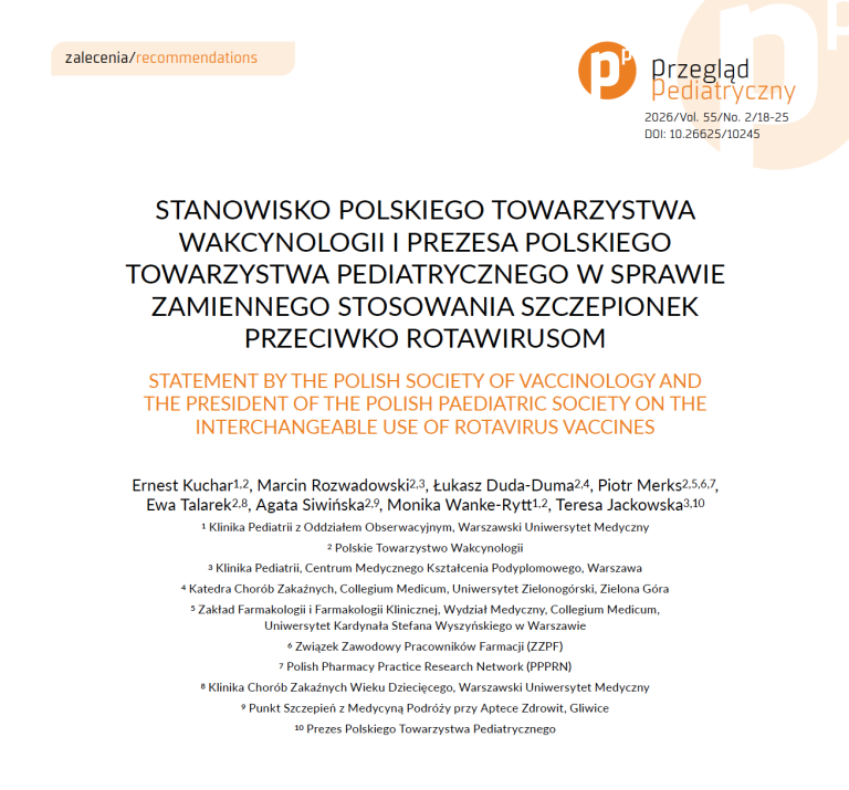 Nowe stanowisko Polskiego Towarzystwa Wakcynologii i Prezesa Polskiego Towarzystwa Pediatrycznego jest już dostępne online.