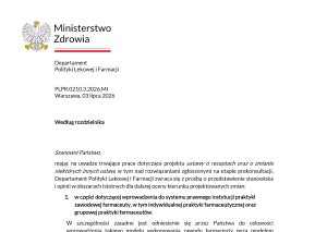 Read more about the article ZZPF przedstawił Ministerstwu Zdrowia stanowisko w sprawie praktyki farmaceutycznej, recept kontynuowanych i finansowania opieki farmaceutycznej